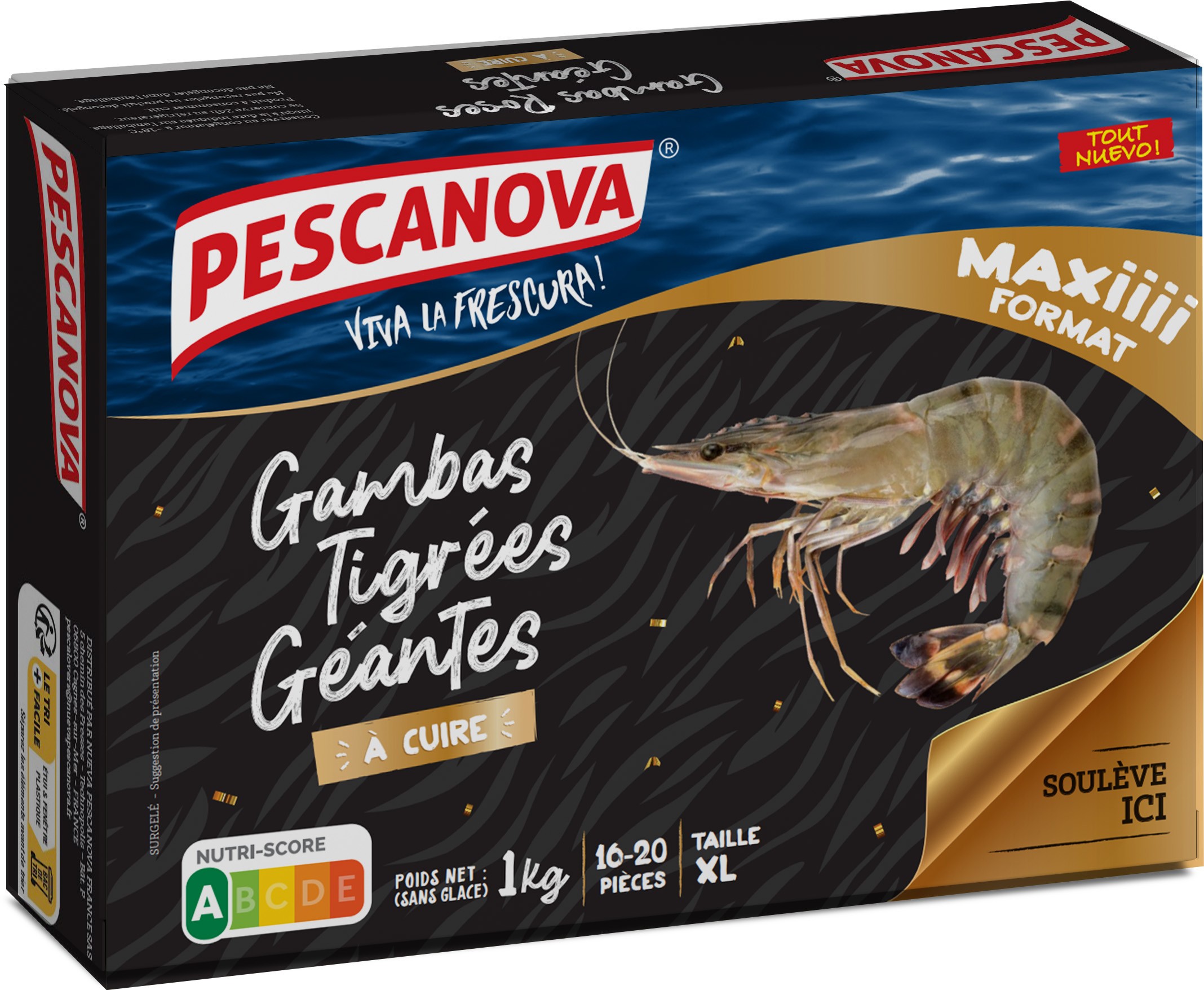 Gambas tigrées géantes