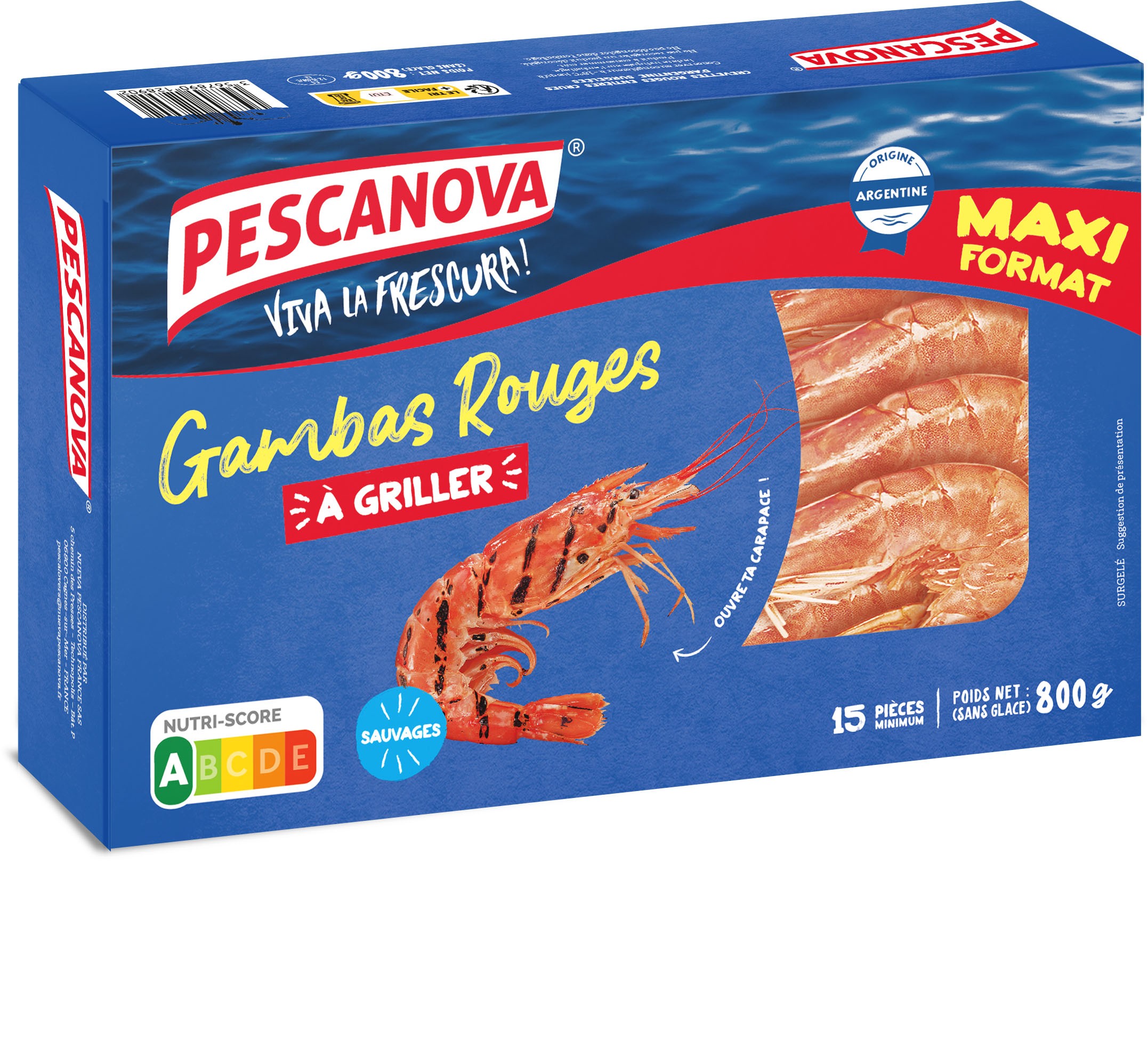 Gambas rouges à griller